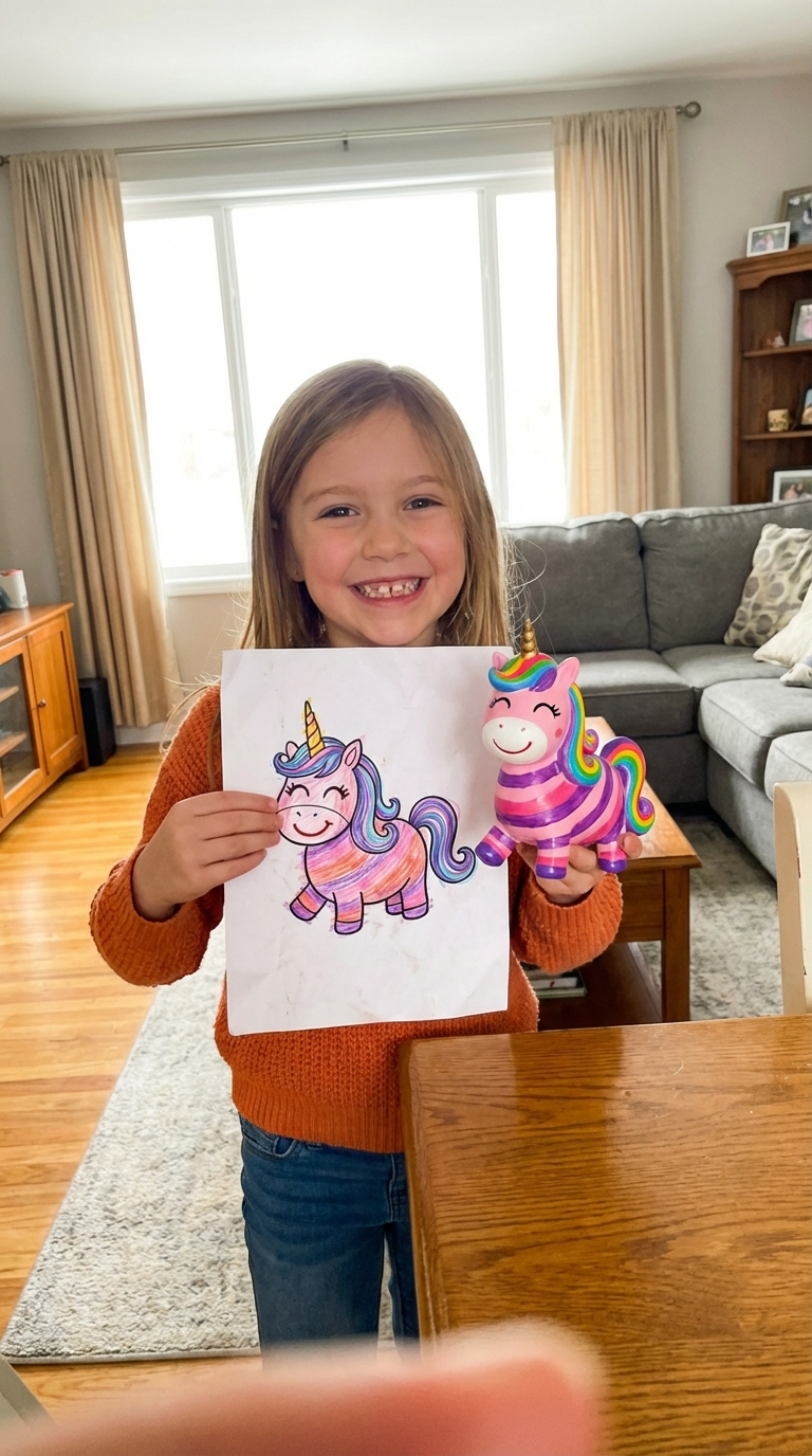Regenbogen-Einhorn — Emma, 5 Jahre