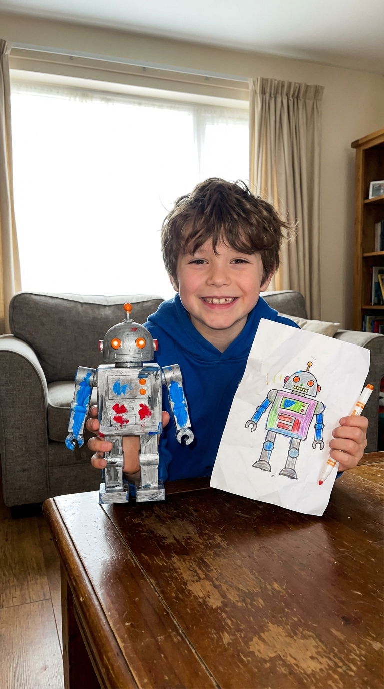 Roboter Bleep — Luca, 7 Jahre
