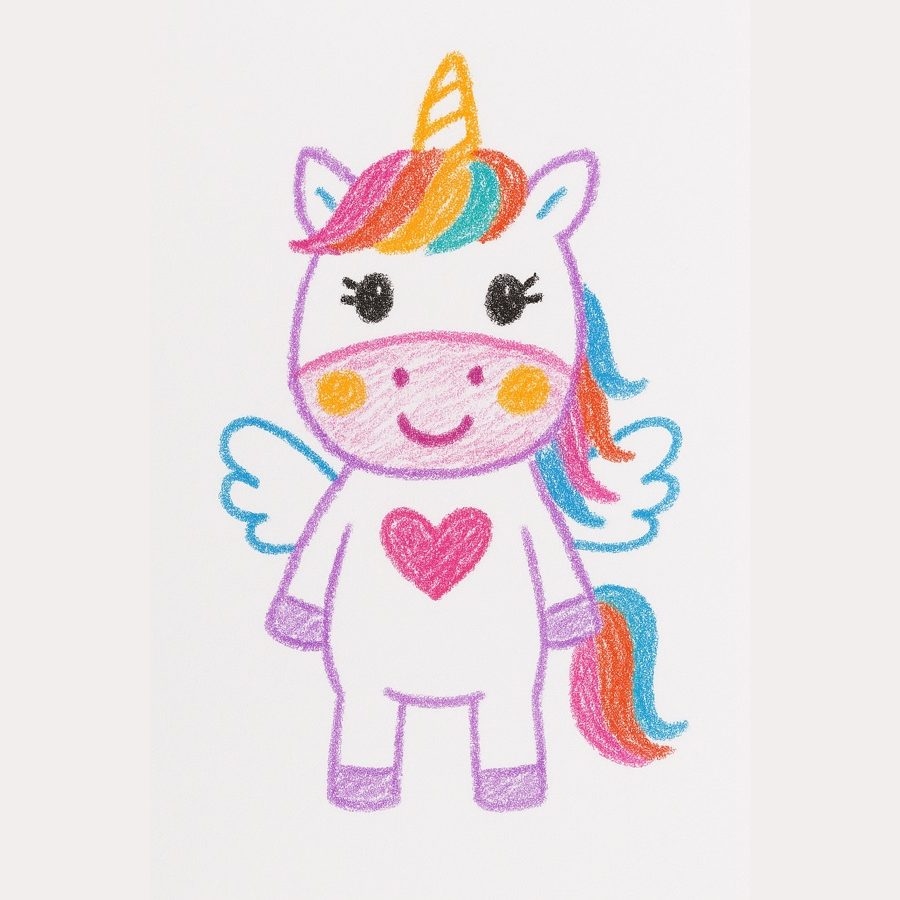 Child's drawing: Unicorn